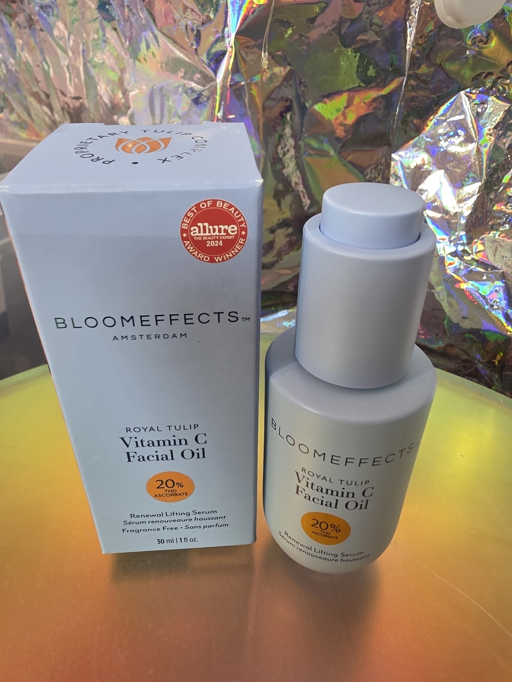 BLOOMEFFECTS Royal Tulip Vitamin C Facial Oil — Pale Blue BRAND NEW